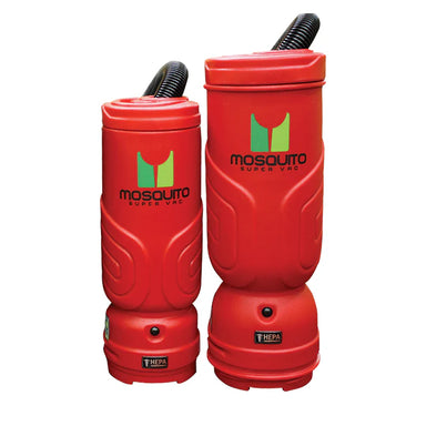 Red Mosquito Super Vac vacuum cleaners with visible brand logo on a white background