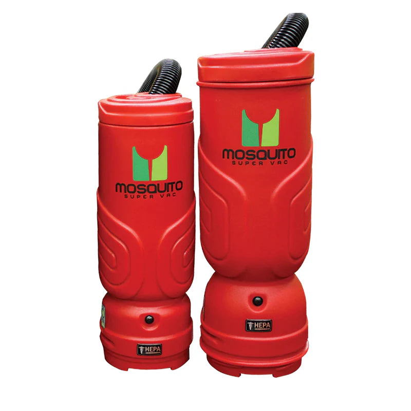 Red Mosquito Super Vac vacuum cleaners with visible brand logo on a white background