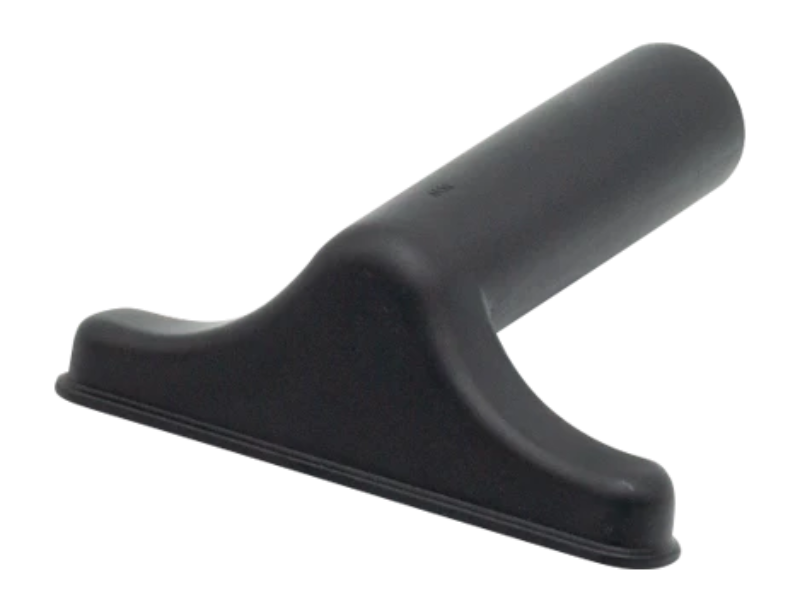 Black plastic tool on a white background