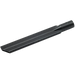 Black metal gutter on a white background