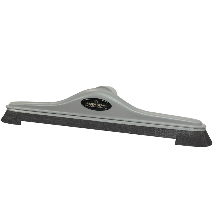 Gray squeegee with black rubber edge on a white background